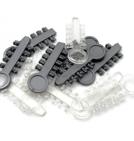 Dental Rotation Wedge Orthodontic Rubber Elastic Rotary Pads Clear/Gray