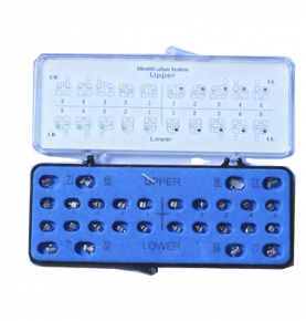 Dental Orthodontic Metal Lingual Brackets Brace Buccal Tubes 28pcs/set