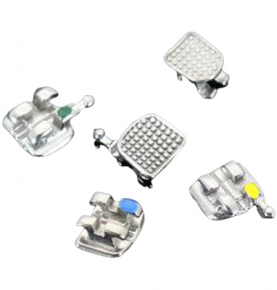 Dental Orthodontic MIM Monoblock Brackets Braces Mini Roth/MBT Hooks 345