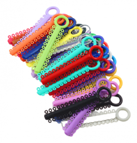 1 Bag Dental Orthodontic Ligature Ties Elastic Rubber Bands 37 Colors 1040 Pcs