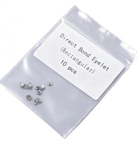 10pc/Pack Orthodontic Dental Direct Bond Eyelet Rectangular Base Lingual Buttons