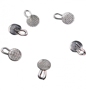 10 PCS Dental Orthodontic Lingual Buttons Bondable Traction Hook Round Mesh Base