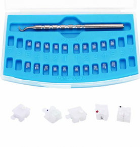 Dental Orthodontic Self-Ligating Bracket Ceramic Roth MBT 022/018 3/345/No Hooks