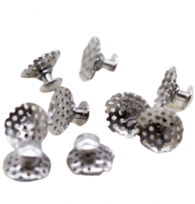  Dental Orthodontic bondable Lingual buttons with Hole Round hollow base