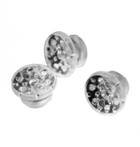 10Pcs Dental Orthodontic Ceramic Resin Clear Lingual Button Bondable Round Base