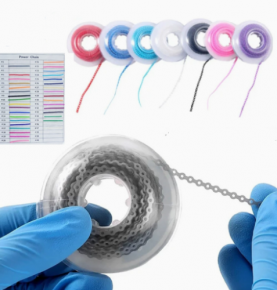 Dental Orthodontic Power Chain Elastic Chains Rubber Bands Tie 15FT/4.57m