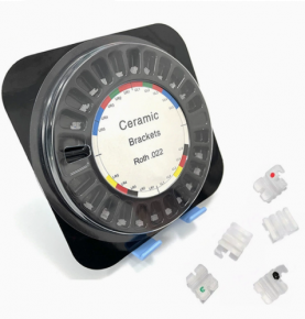 Dental Orthodontic Ceramic Brackets Roth Slot.022 Hooks 345