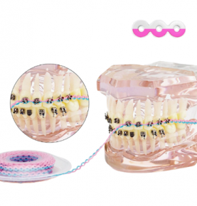  Dental Orthodontic Power Chain Elastic Chains Rubber Bands Tie 15FT/4.57m