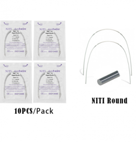 10Pcs Dental Orthodontic Arch Wire Super Elastic Niti Round Form