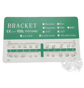 Dental 20Pcs/kit Monoblock Ceramic Bracket Brace Mini Roth 022 345 Hooks